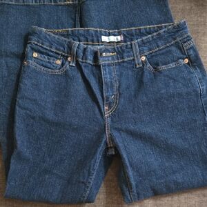 Levi's Dark Blue Denim with Orange Stitching